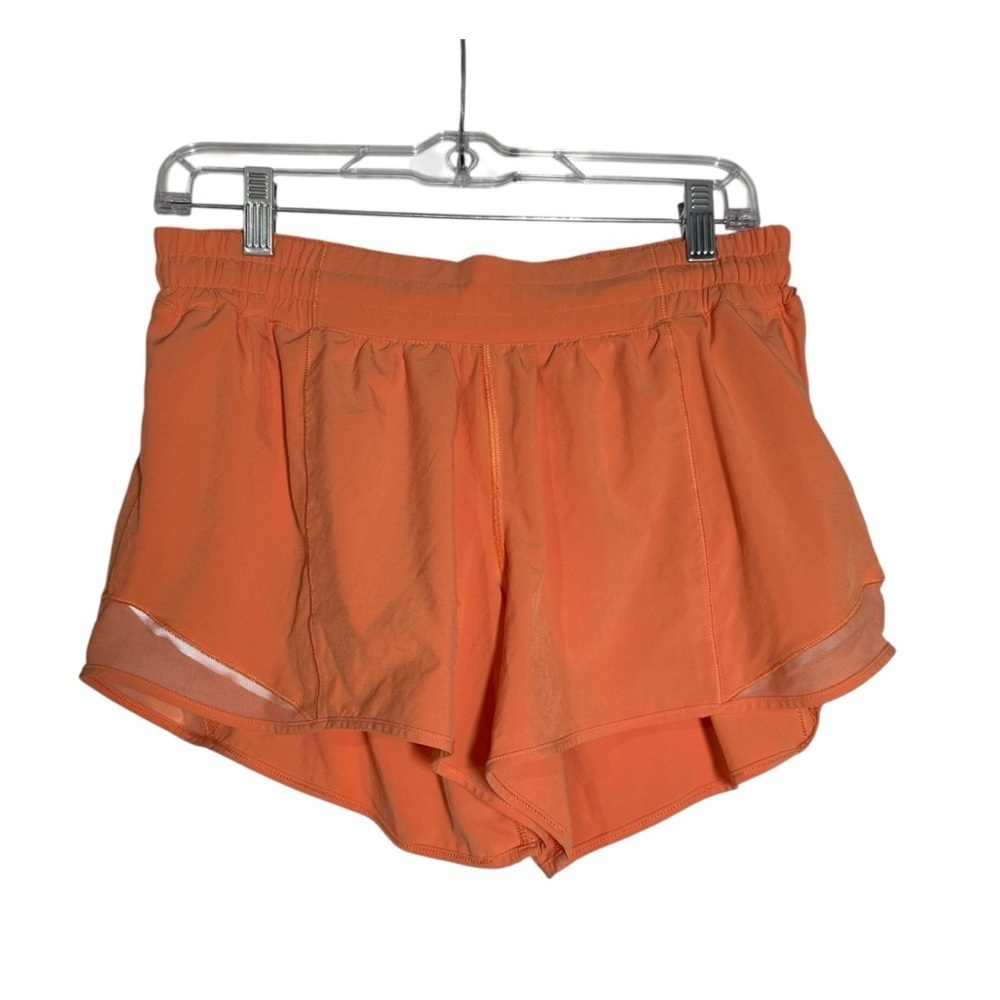 Lululemon Hotty Hot LR Shorts Orange Soda Sunset Size 12 Stretchy